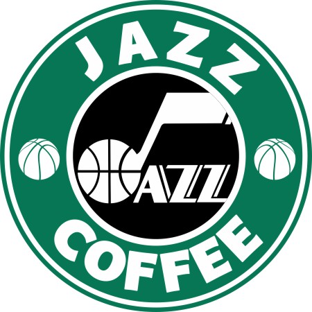 Utah Jazz Starbucks Coffee Logo vinyl decal